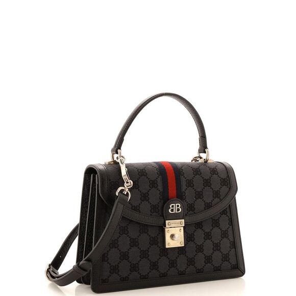 Balenciaga x Gucci The Hacker Project Top Handle Bag BB Coated Canvas Small - Picture 2 of 6